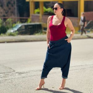 PANTALONE CAVALLO BASSO COLOR JEANS